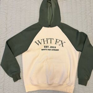 WHT FX Green and Cream Hoodie
